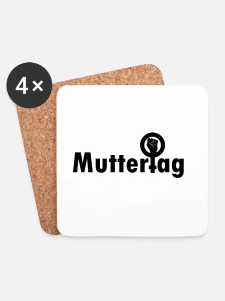Muttertag - Untersetzer (4er-Set) - Weiß