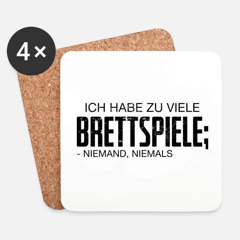 Brettspiele Brettspiel Spieleabend - Untersetzer (4er-Set) - Weiß