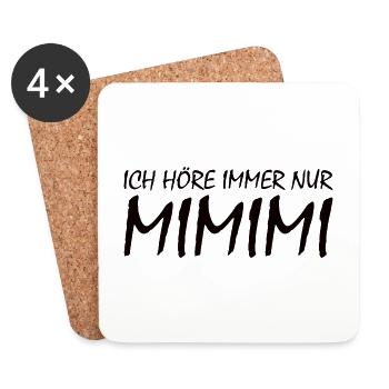 MIMIMI Spruch für Jammerlappen und Heulsusen - Untersetzer (4er-Set) - Weiß - Vorne