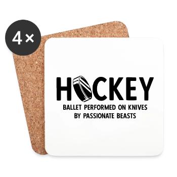 Eishockey - Untersetzer (4er-Set) - Weiß - Vorne
