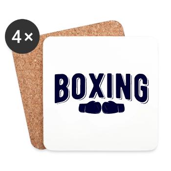 Boxsport Boxing - Untersetzer (4er-Set) - Weiß - Vorne