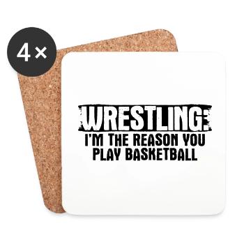 Grappling Martial Arts Wrestling - Untersetzer (4er-Set) - Weiß - Vorne