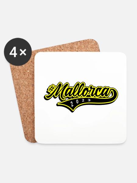 Mallorca 2023 - Untersetzer (4er-Set) - Weiß