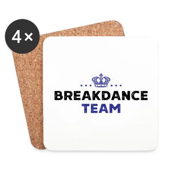 Équipe de breakdance - Dessous de verre (lot de 4) - blanc - Devant