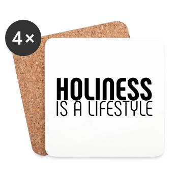 Holiness Is A Lifestyle - Christian Quote - Coasters (set of 4) - white - Front