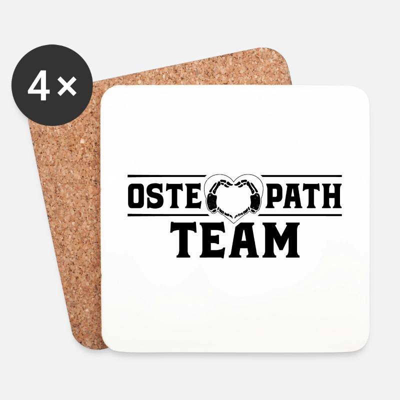 Osteopath Team Osteopathen Beruf Osteopathie - Untersetzer (4er-Set) - Weiß