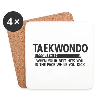 Koreanischer Kampfsport Taekwondo - Untersetzer (4er-Set) - Weiß - Vorne