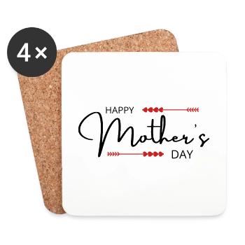 Happy Mother’s Day - Dessous de verre (lot de 4) - blanc - Devant