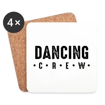 Équipe de danse - Dessous de verre (lot de 4) - blanc - Devant