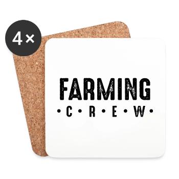 Équipage agricole - Dessous de verre (lot de 4) - blanc - Devant