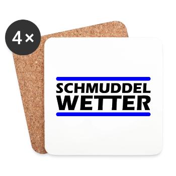 Schmuddel Wetter - Untersetzer (4er-Set) - Weiß - Vorne