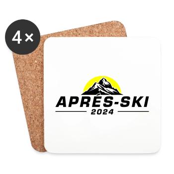 Après-ski 2024 - Dessous de verre (lot de 4) - blanc - Devant