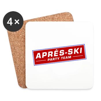 L’équipe de l’après-ski - Dessous de verre (lot de 4) - blanc - Devant