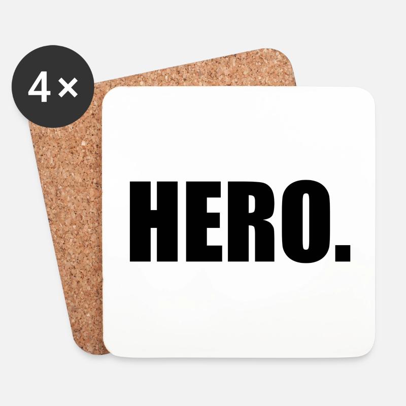 Hero - Untersetzer (4er-Set) - Weiß