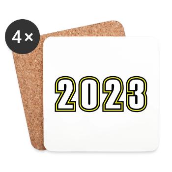 2023 year - Coasters (set of 4) - white - Front