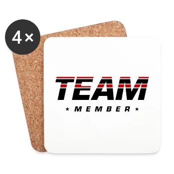 Team Members - Coasters (set of 4) - white - Front