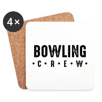 Équipe de bowling - Dessous de verre (lot de 4) - blanc - Devant