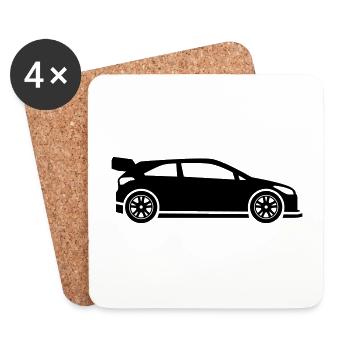 Car racer - Coasters (set of 4) - white - Front