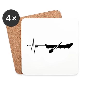 icône de symbole de démarrage - Dessous de verre (lot de 4) - blanc - Devant