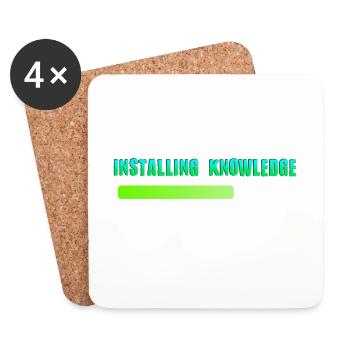 Installing Knowledge please wait - Coasters (set of 4) - white - Front