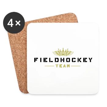 Fieldhockey Team - Untersetzer (4er-Set) - Weiß - Vorne