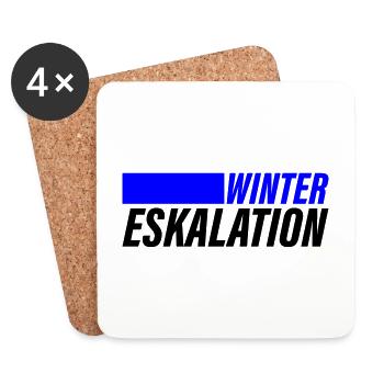 Winter Eskalation - Untersetzer (4er-Set) - Weiß - Vorne