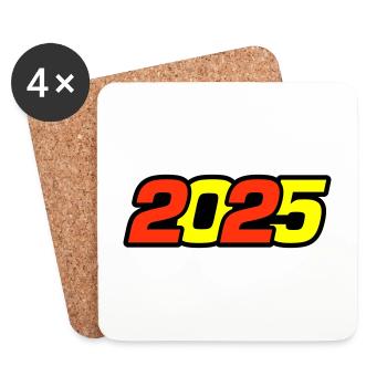 2025 Colorful - Coasters (set of 4) - white - Front