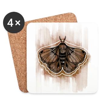 Moth - Coasters (set of 4) - white - Front