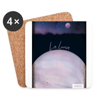 La Luna- der mystische Mond - Untersetzer (4er-Set) - Weiß - Vorne