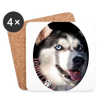 Équipe Hund / Chien d’équipe - Dessous de verre (lot de 4) - blanc - Devant