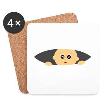 Pregnancy Pregnant Infant - Coasters (set of 4) - white - Front