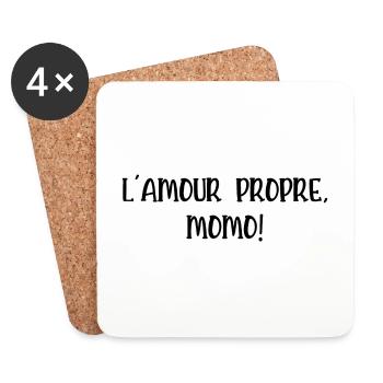 l'amour propre momo - Dessous de verre (lot de 4) - blanc - Devant