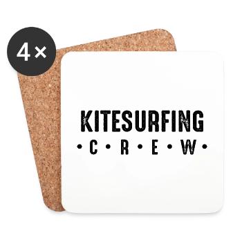 Kitesurfing Crew - Untersetzer (4er-Set) - Weiß - Vorne