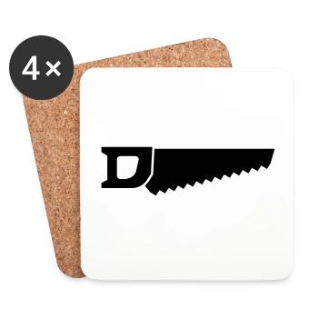 Säge icon symbol - Untersetzer (4er-Set) - Weiß - Vorne