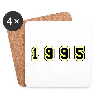 1995 Year Number - Coasters (set of 4) - white - Front