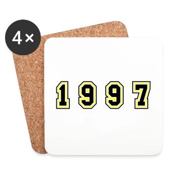 1997 Year Number - Coasters (set of 4) - white - Front