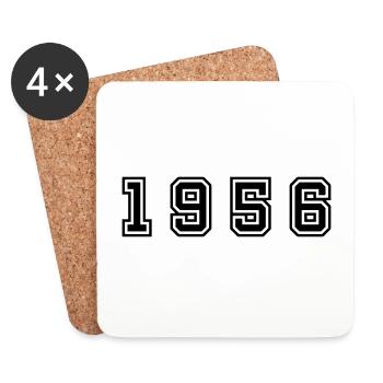 1956 year number - Coasters (set of 4) - white - Front