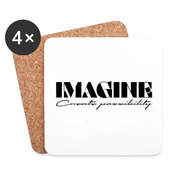 Imagine Create possibility - Coasters (set of 4) - white - Front