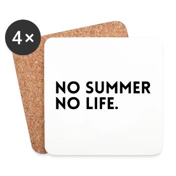 Kein Sommer - kein Leben. - Untersetzer (4er-Set) - Weiß - Vorne