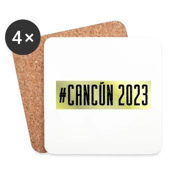 Cancun 2023 - Untersetzer (4er-Set) - Weiß - Vorne