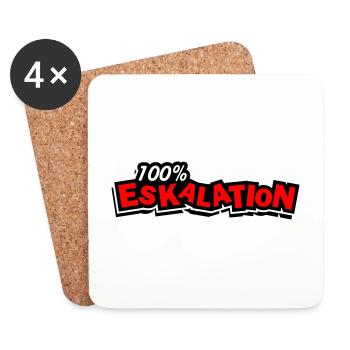 Eskalation 100% - Untersetzer (4er-Set) - Weiß - Vorne
