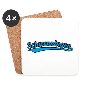Schwenningen Fan Design Schwenninger Neckar Stadt - Untersetzer (4er-Set) - Weiß - Vorne