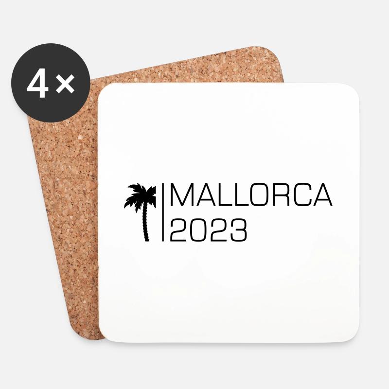 Mallorca 2023 - Untersetzer (4er-Set) - Weiß