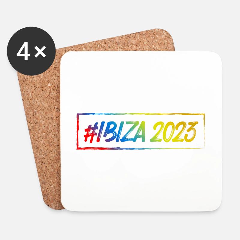Ibiza 2023 - Untersetzer (4er-Set) - Weiß