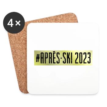 Après-ski 2023 - Dessous de verre (lot de 4) - blanc - Devant