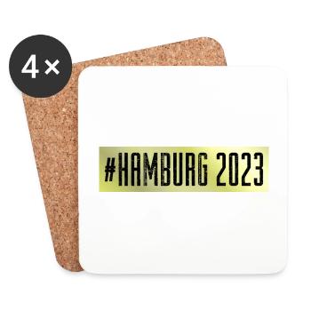 Hamburg 2023 - Untersetzer (4er-Set) - Weiß - Vorne