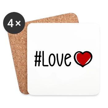 Love Heart - Coasters (set of 4) - white - Front