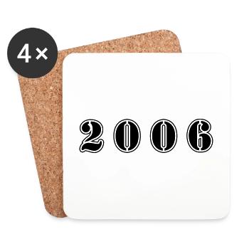 2006 Jahr Geburtstag - Untersetzer (4er-Set) - Weiß - Vorne