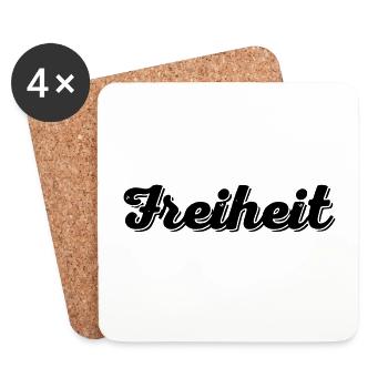 Freiheit - Untersetzer (4er-Set) - Weiß - Vorne