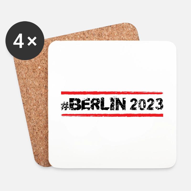 Berlin 2023 - Untersetzer (4er-Set) - Weiß